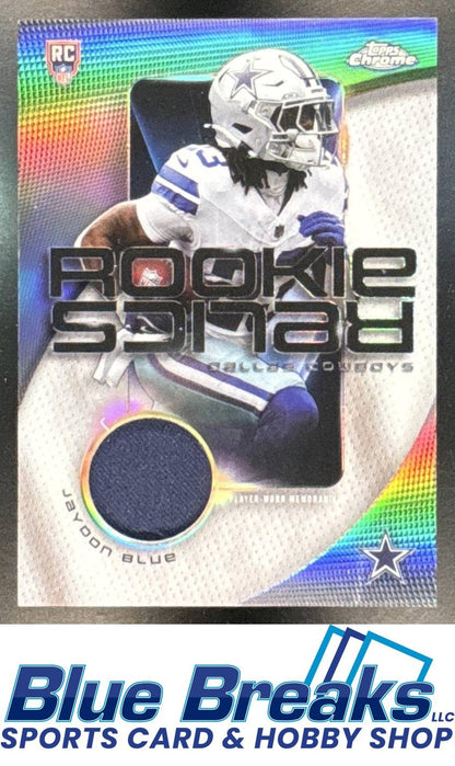 2025 Topps Chrome RC Relics Jaydon Blue #RR-JBL Relic Dallas Cowboys