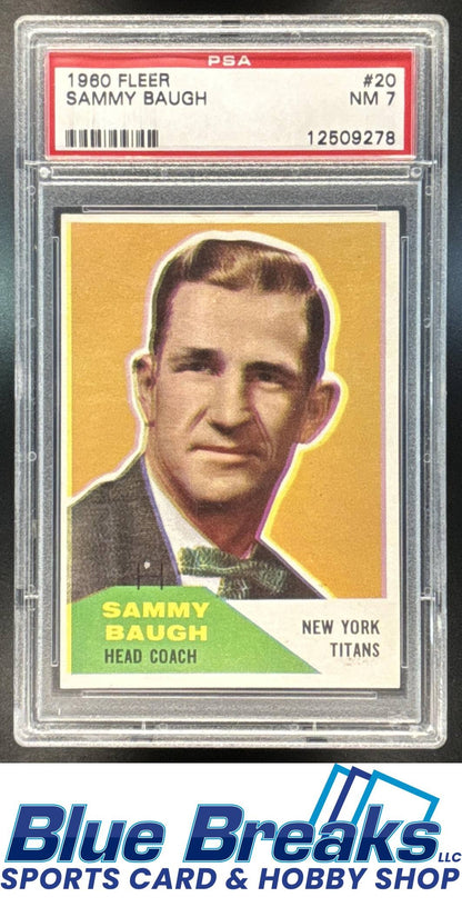1960 Fleer Sammy Baugh #20 PSA 7 Titans