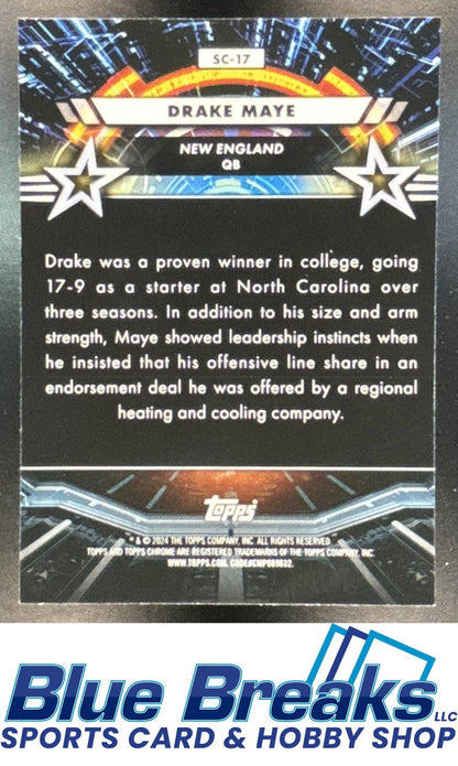 2024 Topps Cosmic Chrome Drake Maye #SC-17 Star Command RC
