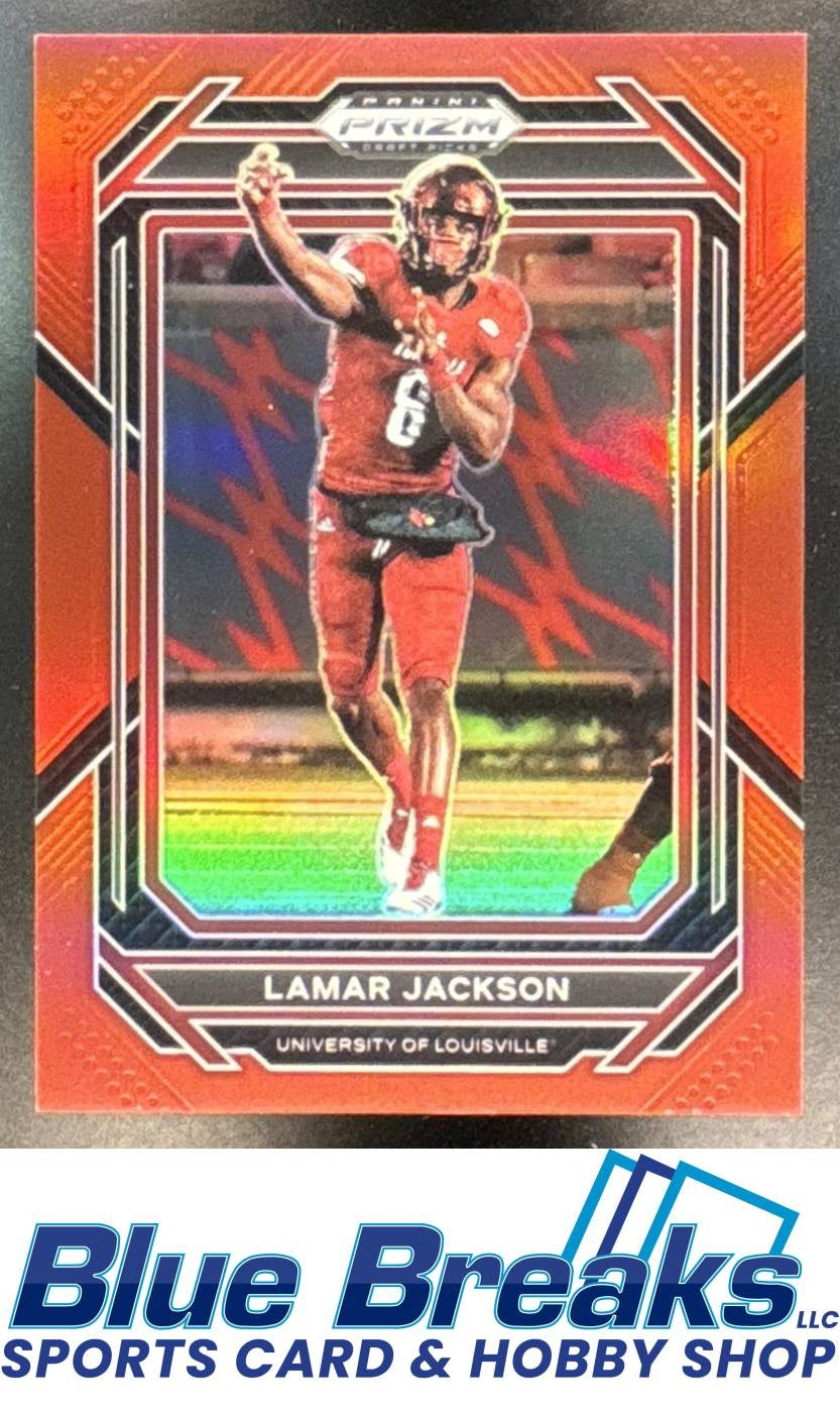 2023 Panini Prizm Draft Picks Prizms Red Lamar Jackson 155 /299 #67 Louisville Cardinals / Baltimore Ravens