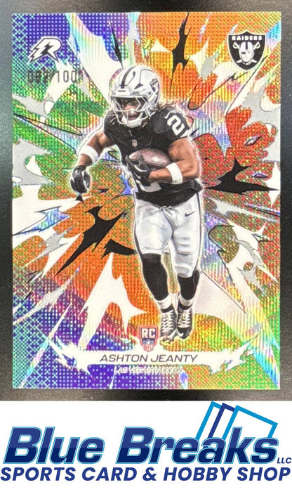 2025 Topps Resurgence Ashton Jeanty #149 Digital Surge Refractor 092/100 RC Las Vegas Raiders