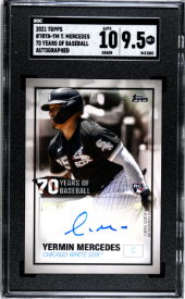 2021 Topps - 70 Years of Baseball - Autographed - Yermin Mercedes - SGC9.5 - #70YA-YM - Baseball - White Sox - drop
