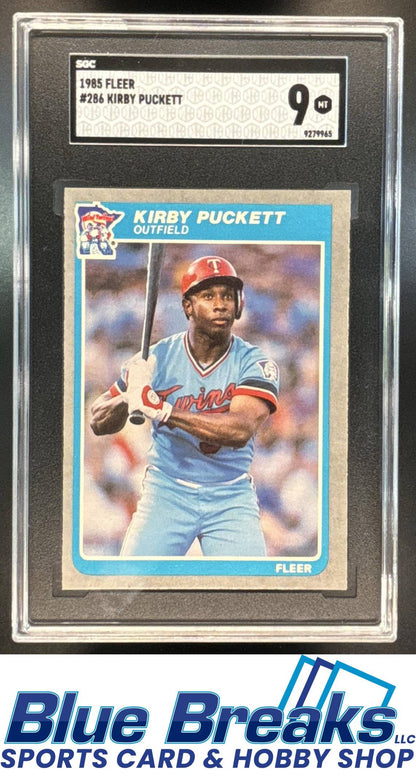 1985 Fleer Kirby Puckett [RC] #286 RC SGC 9 Twins