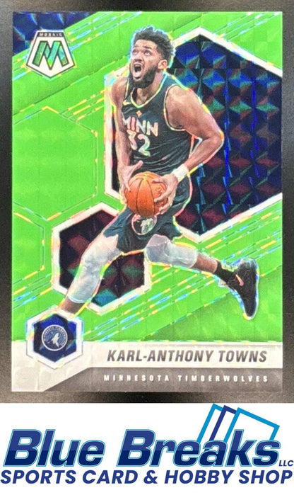 2020 Panini Mosaic Karl-Anthony Towns #124 Green Geometric 09/10 Knicks