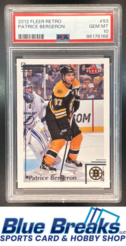2012-13 Fleer Retro Patrice Bergeron #93 PSA 10 Boston Bruins