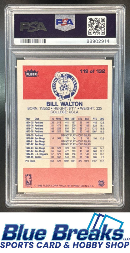 1986-87 Fleer Bill Walton #119 PSA 8 Boston Celtics