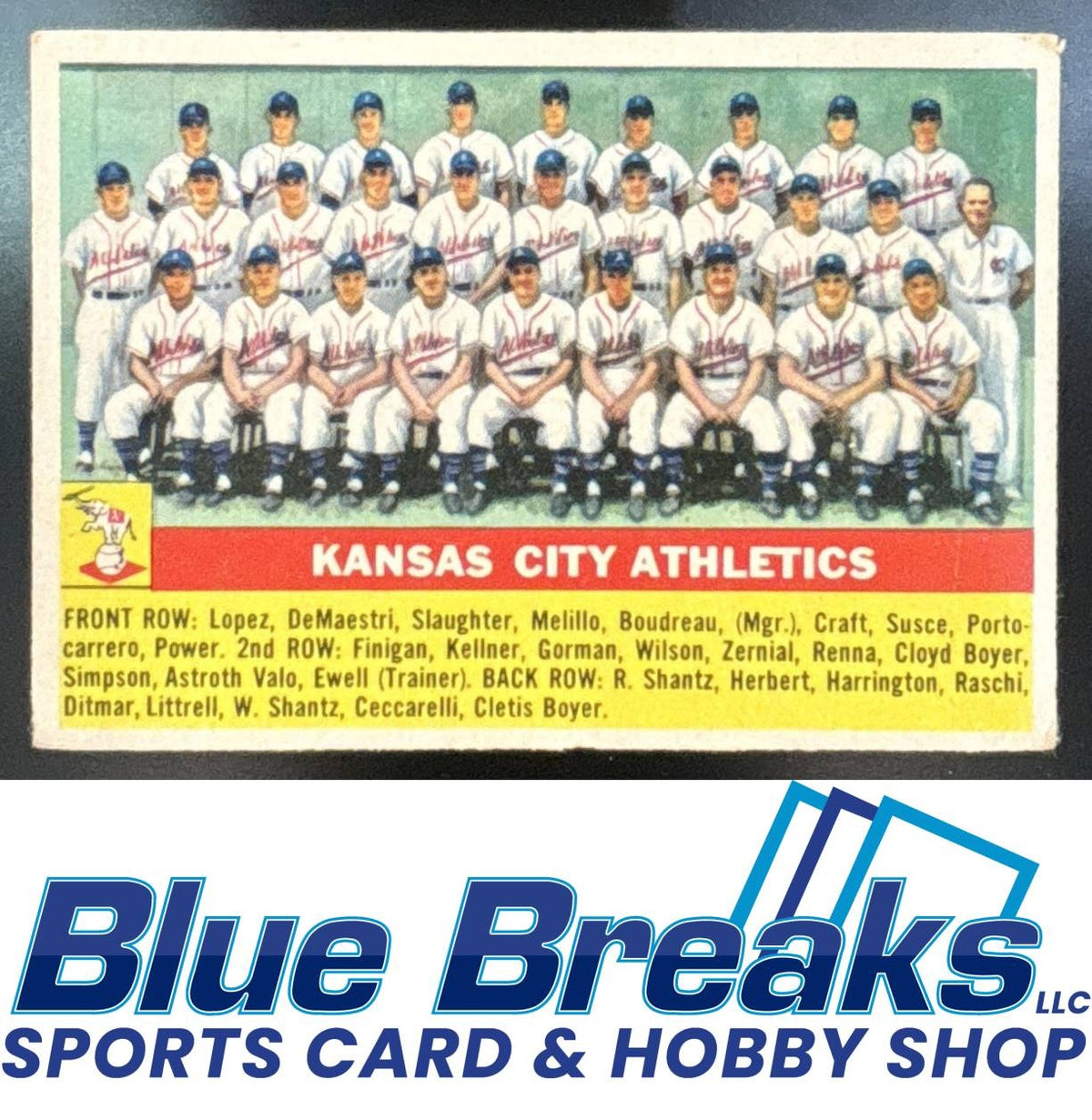 1956 Topps - Kansas City Athletics [RC] #236 Team Card