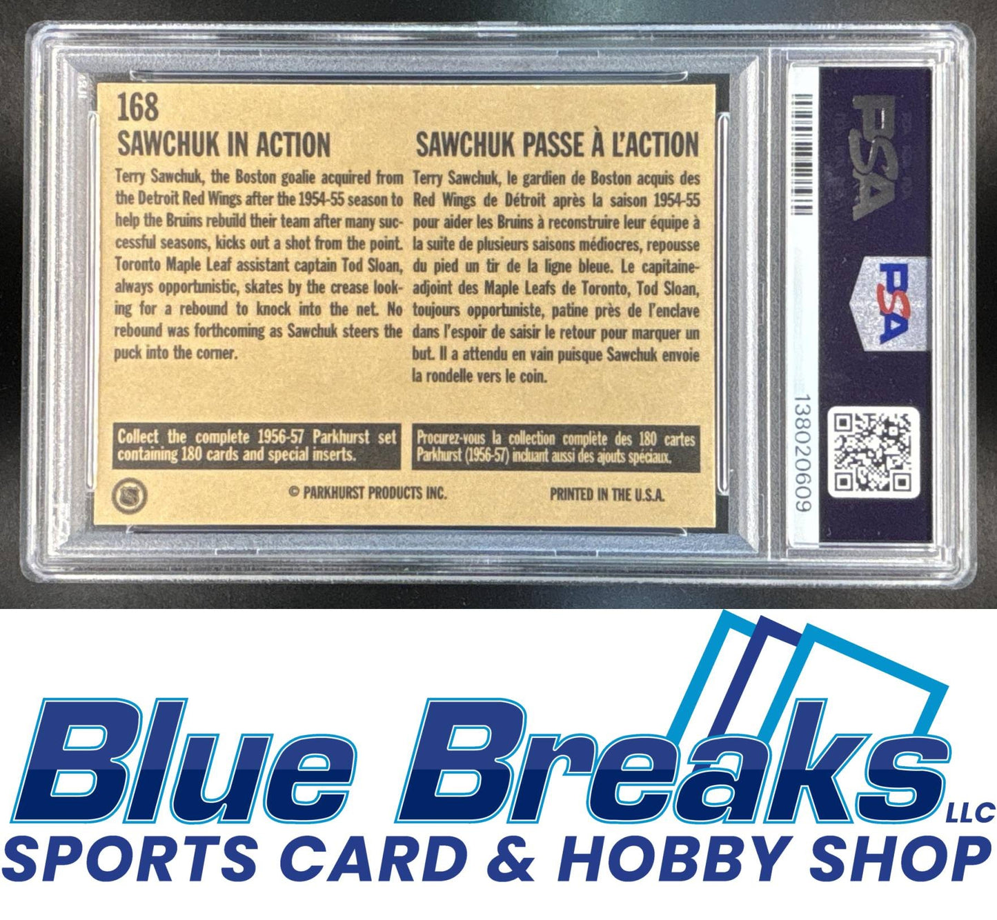 1994 Parkhurst Missing Link Sawchuk in Action #168 PSA 10 Hockey Toronto Maple Leafs