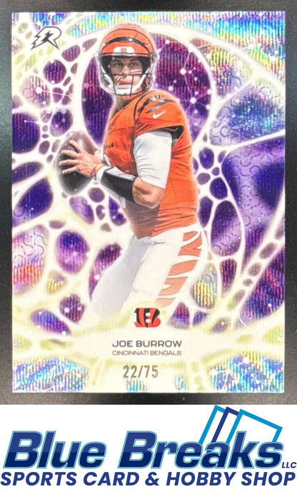 2025 Topps Resurgence Joe Burrow #PT-16 Protonyx Purple Surge Refractor 22/75