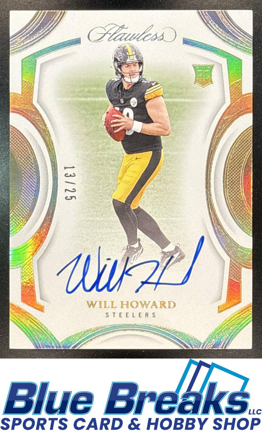2025 Panini Flawless Will Howard #5 Rookie Frame Signatures 13/25 RC Auto Pittsburgh Steelers