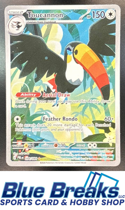 2026 Pokemon Pitch Black Illustration Rare Toucannon #094/084b