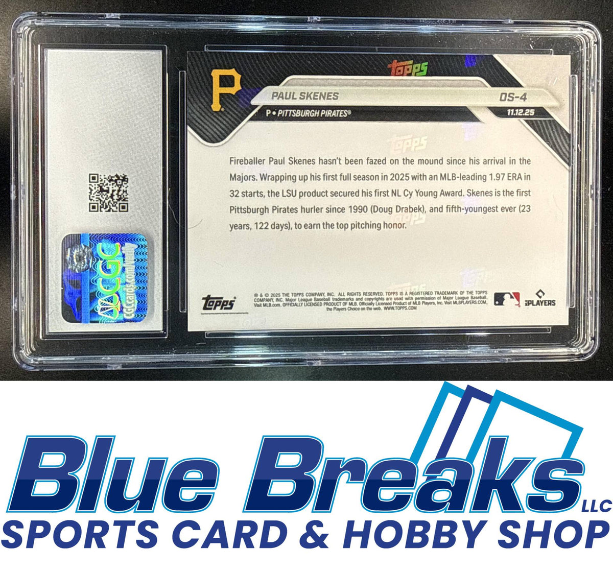 2025 Topps Now Off-Season Paul Skenes #OS-4 CGC 10 Pittsburgh Pirates