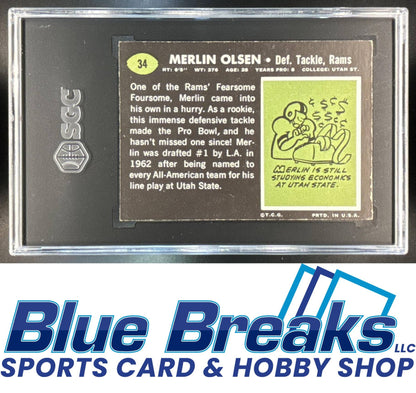 1969 Topps Merlin Olsen [RC] #34 SGC 4 Rams