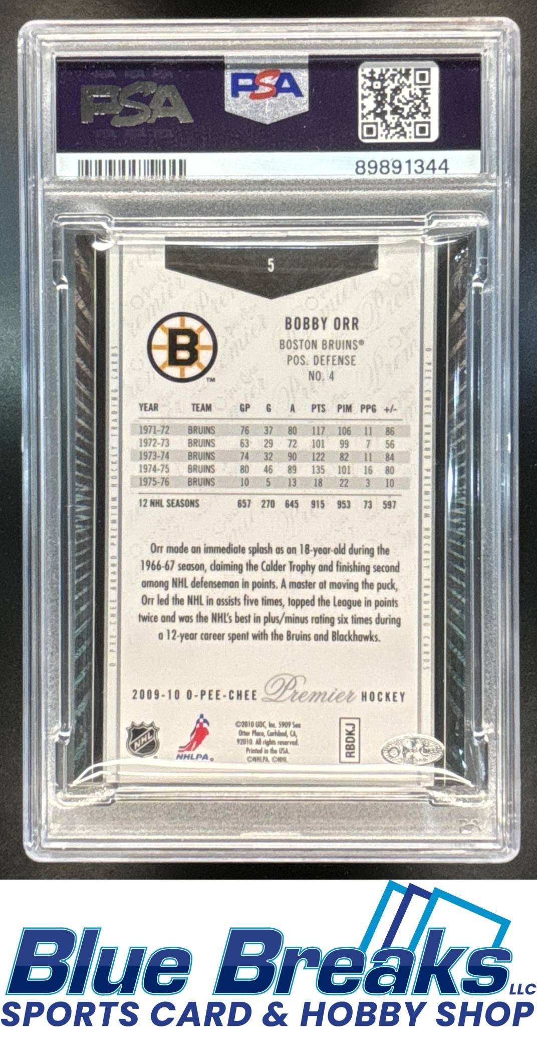 2009 O-Pee-Chee Premier Gold Spectrum Bobby Orr #5 PSA 7 Hockey Boston Bruins