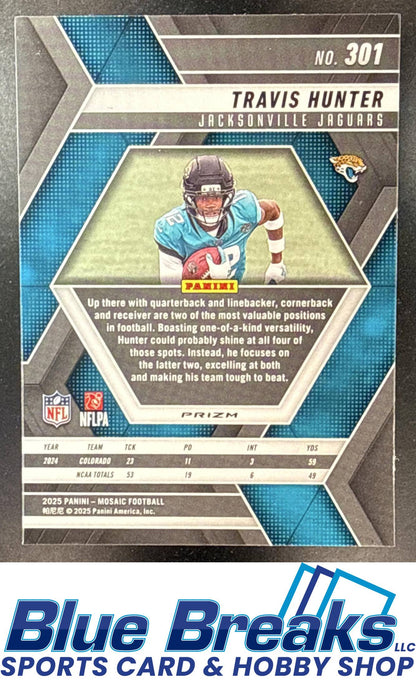2025 Panini Mosaic Travis Hunter #301 Rookies Camo Pink Prizm RC Jacksonville Jaguars
