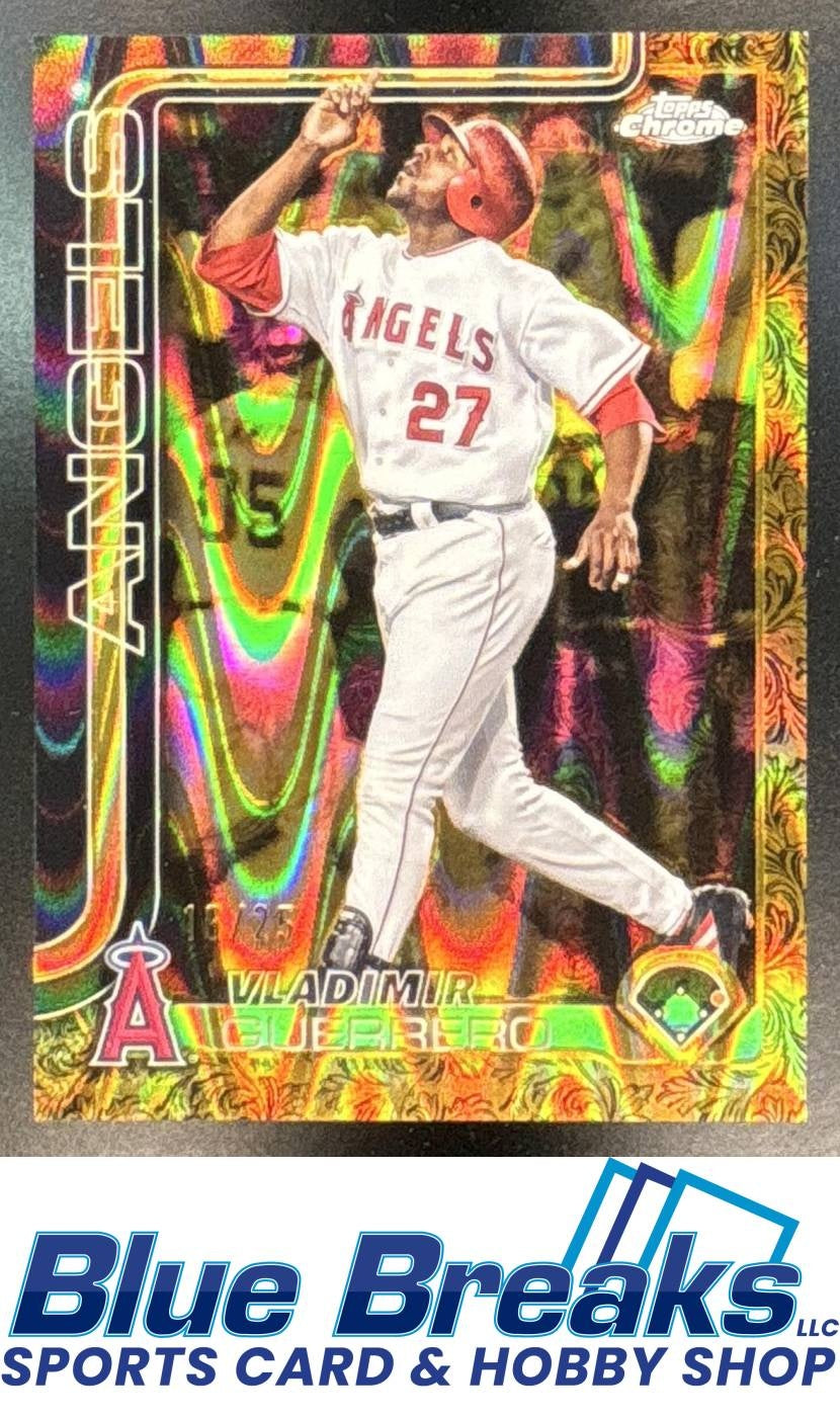 2025 Topps Gilded Collection Vladimir Guerrero #172 Chrome Gold RayWave Refractor 16/25 Los Angeles Angels