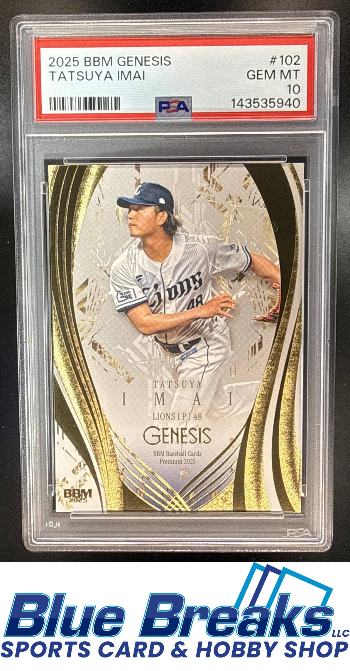 2025 BBM Genesis #102 Tatsuya Imai PSA 10 Saitama Seibu Lions Houston Astros