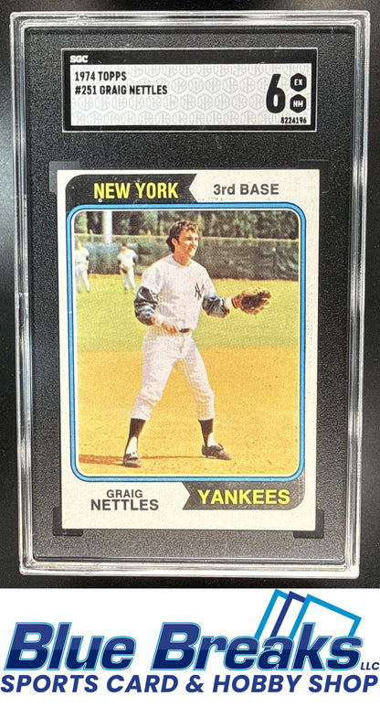 1974 Topps Graig Nettles #251 SGC 6 New York Yankees
