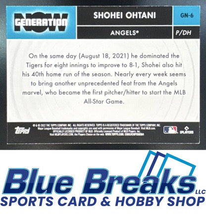 2022 Topps Generation Now Shohei Ohtani [RC] #GN-6 a Los Angeles Angels