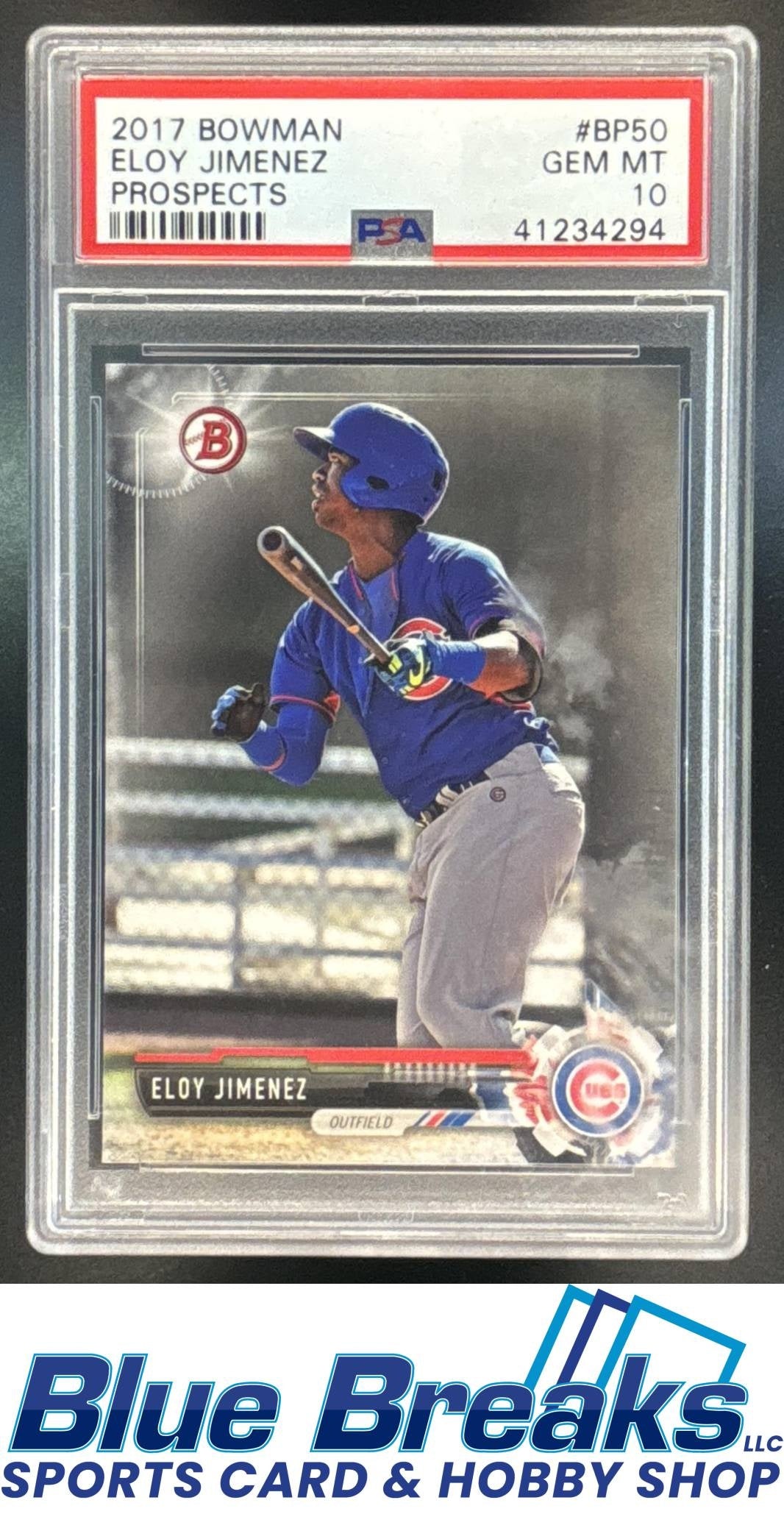 2017 Bowman Prospects Eloy Jimenez #BP50 a PSA 10 Chicago Cubs
