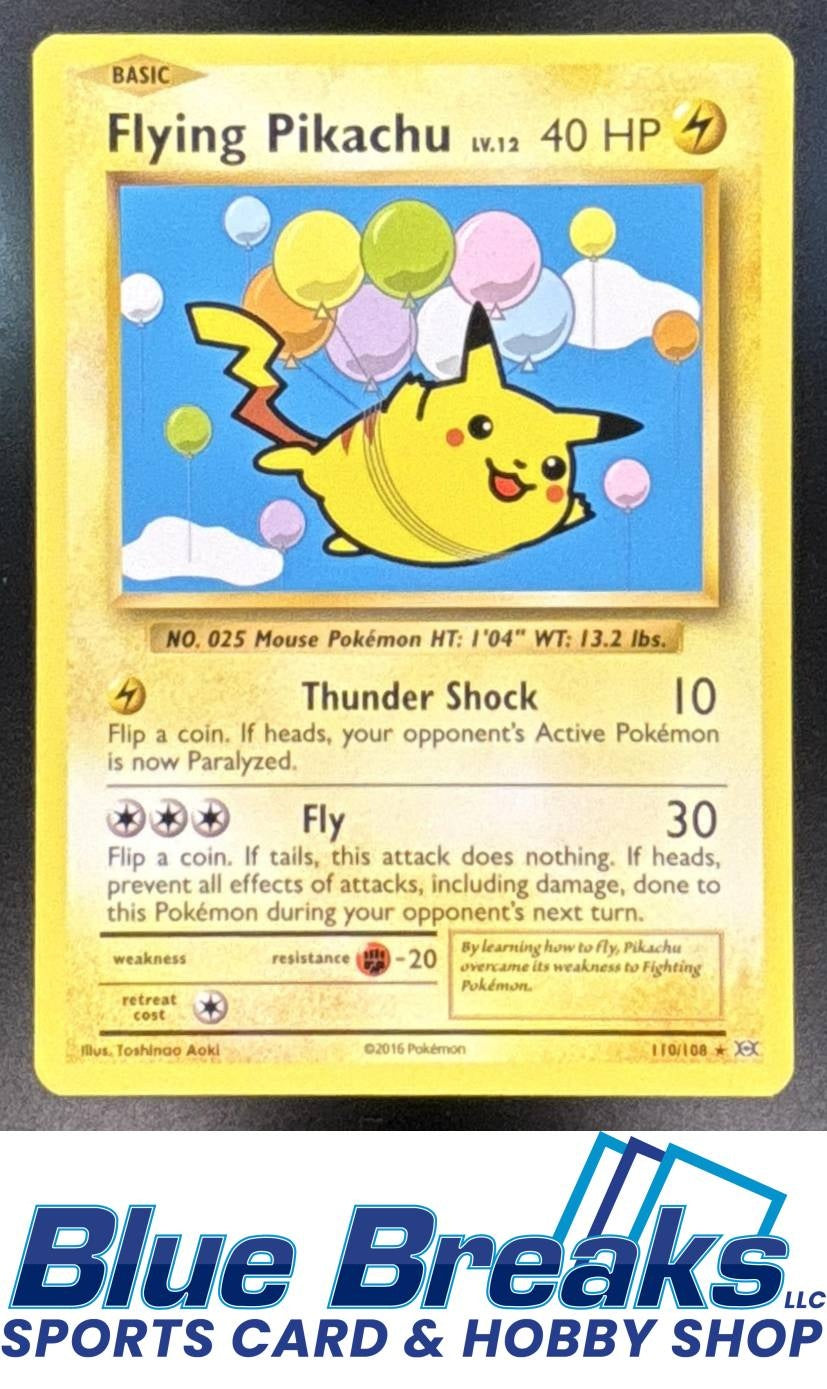 2016 Pokemon XY Evolutions Flying Pikachu #110/108 e