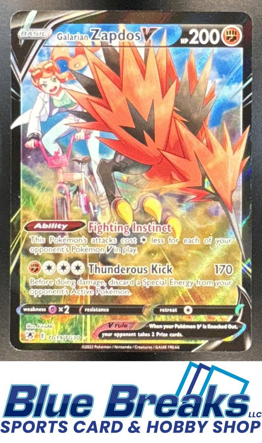 2022 Pokemon Sword & Shield Astral Radiance Galarian Zapdos V #TG19/TG30 a Trainer Gallery