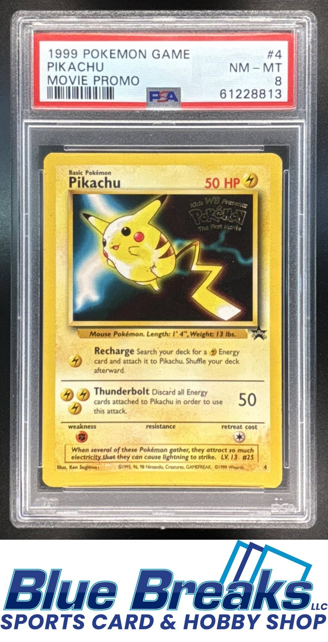 1999 Pokemon Wizards Black Star Promos Pikachu #4 PSA 8
