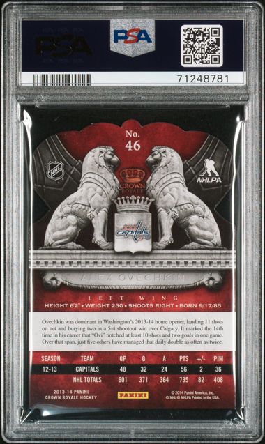 2013 Panini - Crown Royale - Die Cut - Alex Ovechkin - PSA9 - #46 - Ice Hockey - Capitals