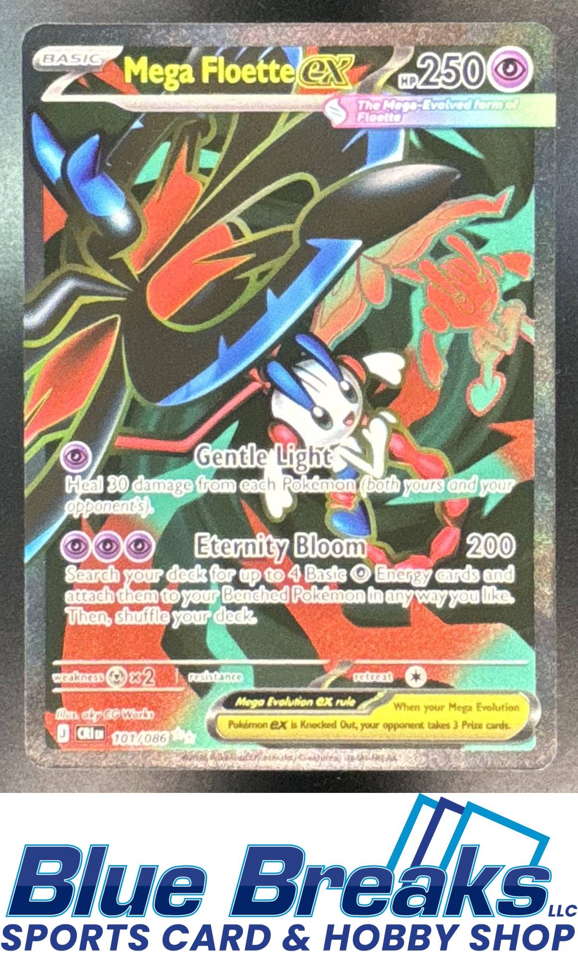 2026 Pokemon Mega Evolution Chaos Rising Ultra Rare Floette ex #101/086