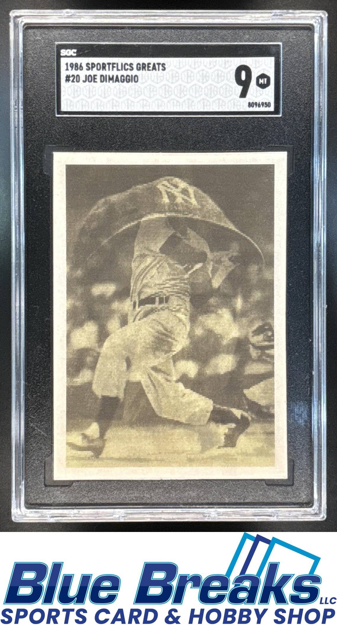 1986 Sportflics Decade Greats Joe DiMaggio #20 SGC 9 baseball Yankees