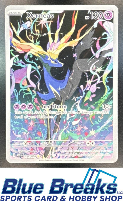 2026 Pokemon Mega Evolution Chaos Rising Illustration Rare Xerneas #091/086