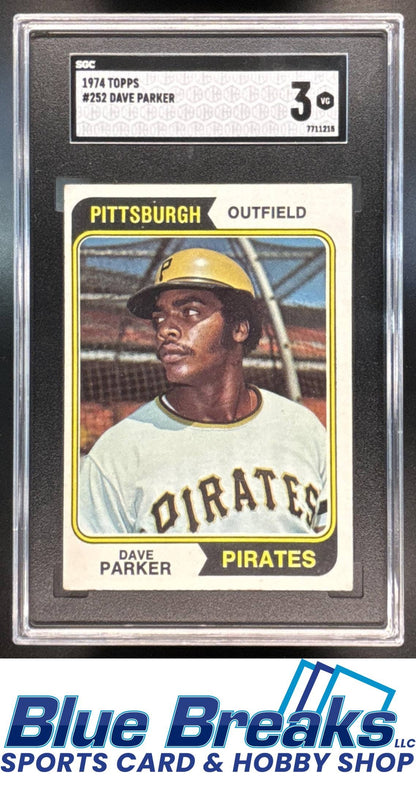 1974 Topps Dave Parker #252 SGC 3 Pirates