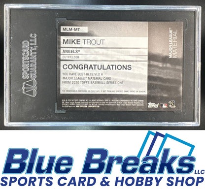 2020 Topps Major League Material Relics Mike Trout #MLM-MT SGC 9 Angels