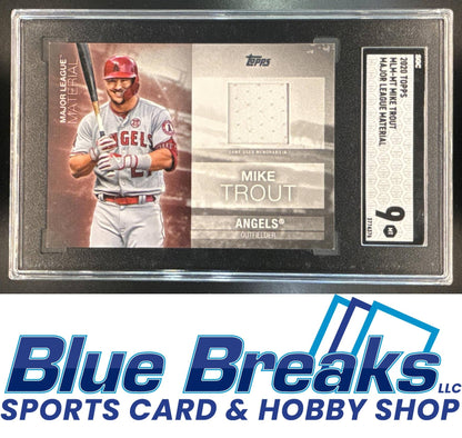 2020 Topps Major League Material Relics Mike Trout #MLM-MT SGC 9 Angels
