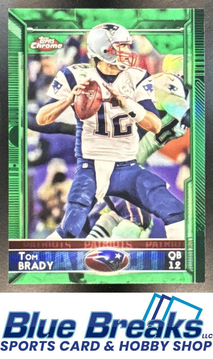 2015 Topps Chrome Green Refractor Tom Brady [RC] #50 Patriots