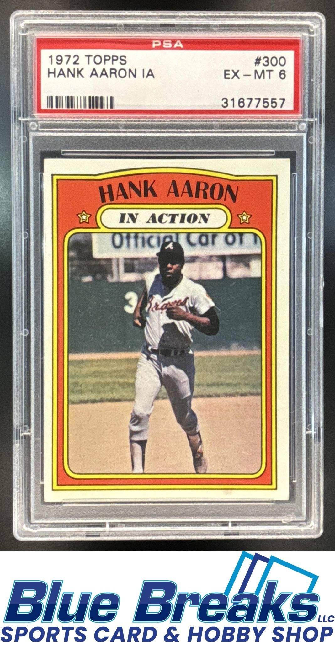 1972 Topps Hank Aaron [RC] #300 PSA 6 Braves