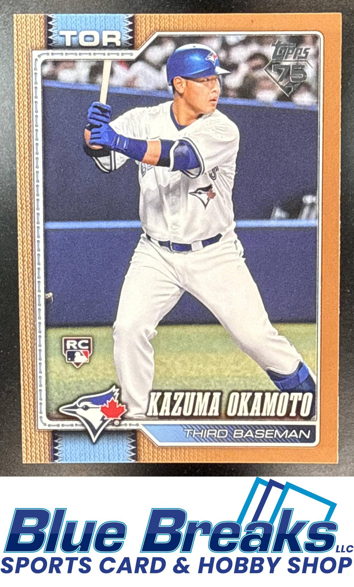 2026 Topps Series 2 Gold Kazuma Okamoto 2019/2026 #443 RC Toronto Blue Jays