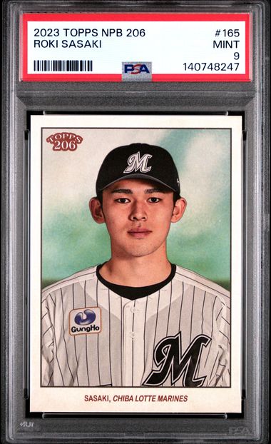 2023 Topps NPB 206 - Roki Sasaki - Chiba Lotte Marine - Los Angeles Dodgers - Baseball - #165 - PSA 9