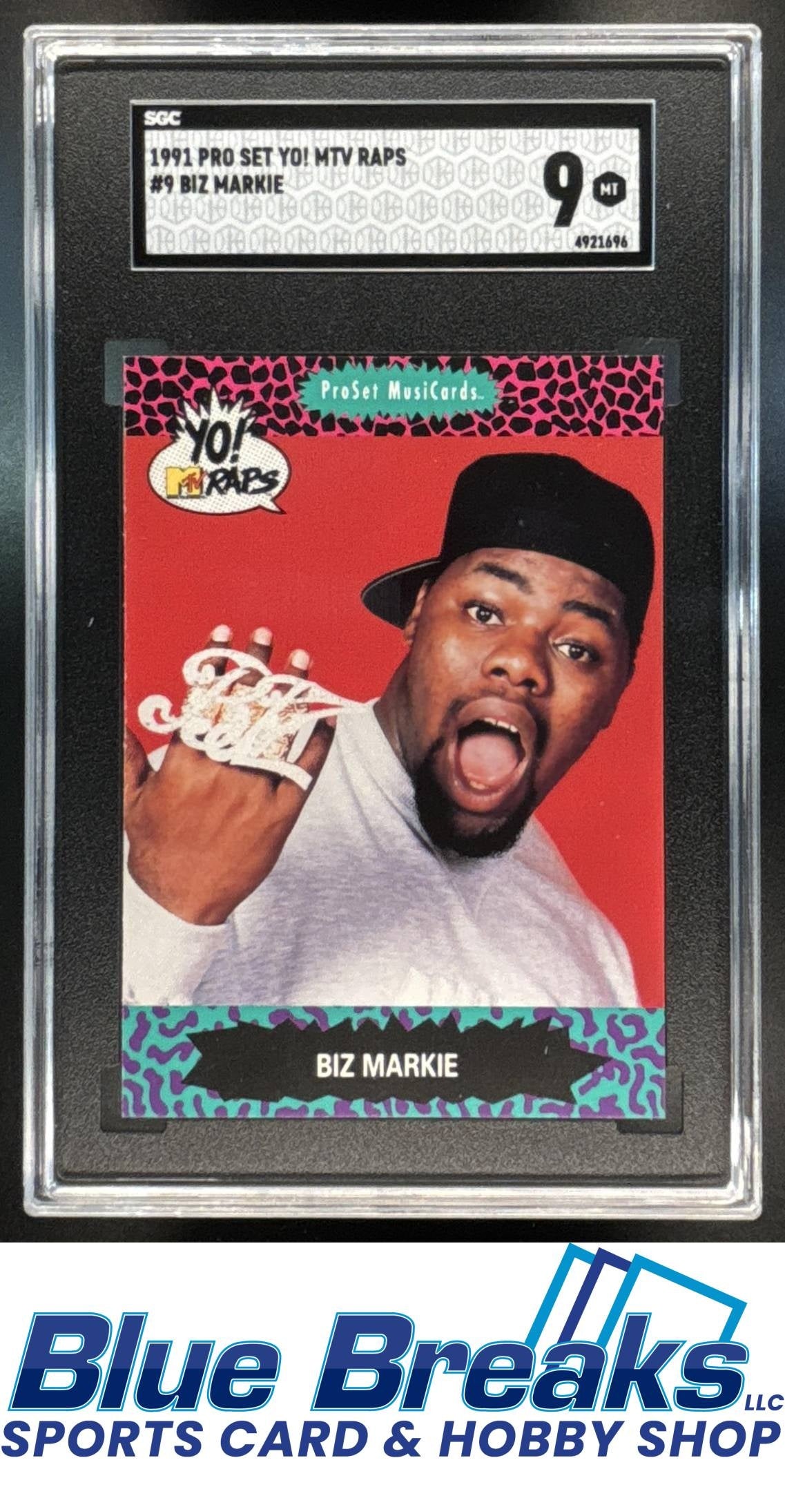 1991 Pro Set Yo! MTV Raps Biz Markie [RC] #9 SGC 9