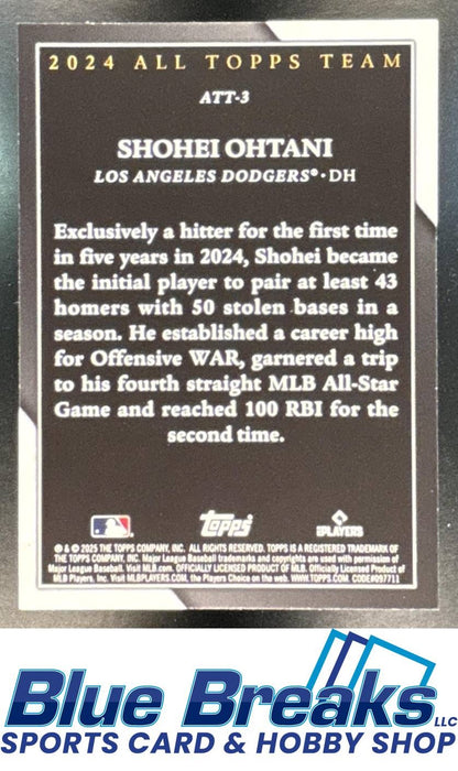 2025 Topps 2024 All Team Shohei Ohtani [RC] #ATT-3 Los Angeles Dodgers