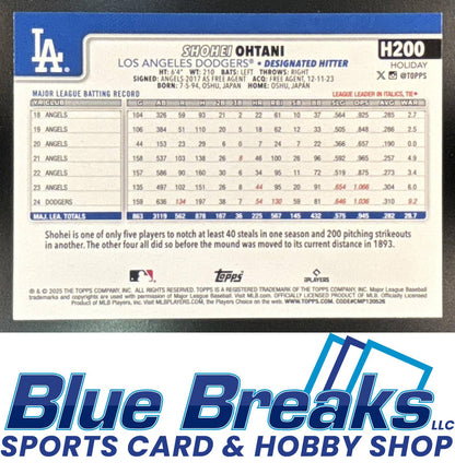 2025 Topps Holiday Shohei Ohtani #H200 Los Angeles Dodgers