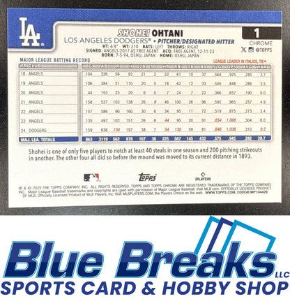 2025 Topps Chrome Shohei Ohtani [RC] #1 Los Angeles Dodgers