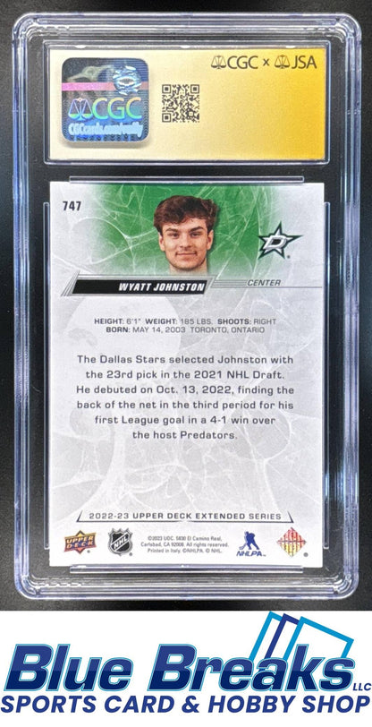 2022 Upper Deck Wyatt Johnston #747 1st Round Draft RC CGC 10