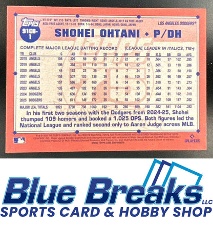 2026 Topps Chrome 1991 Shohei Ohtani #91CB-1 Los Angeles Dodgers