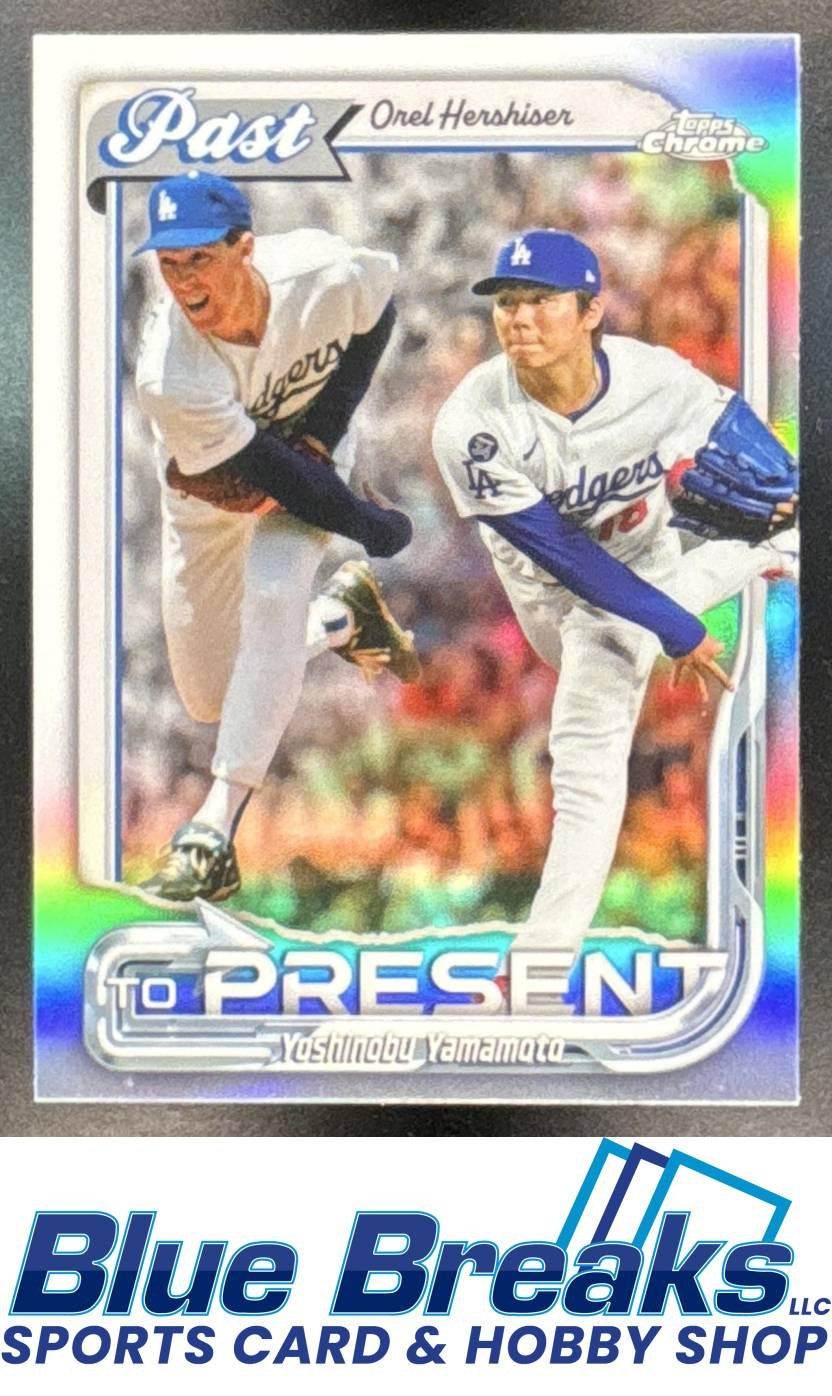 2026 Topps Chrome Orel Hershiser Yoshinobu Yamamoto #PTP-7 Past to Present Los Angeles Dodgers