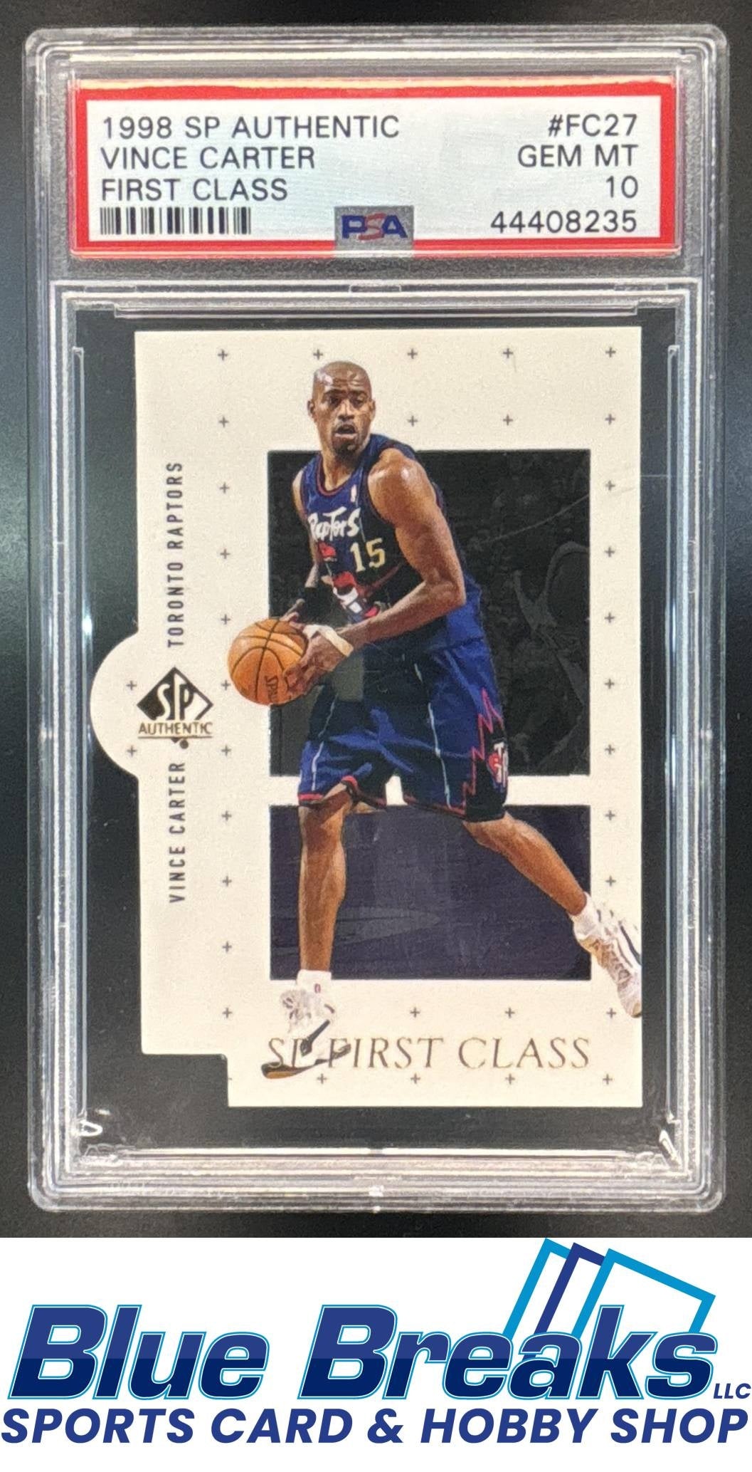 1998-99 SP Authentic First Class Vince Carter #FC27 PSA 10 Toronto Raptors