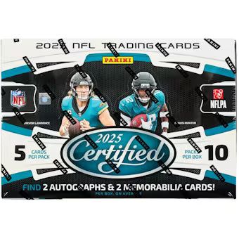 2025 Panini Certified Football Hobby Box - Sealed Wax