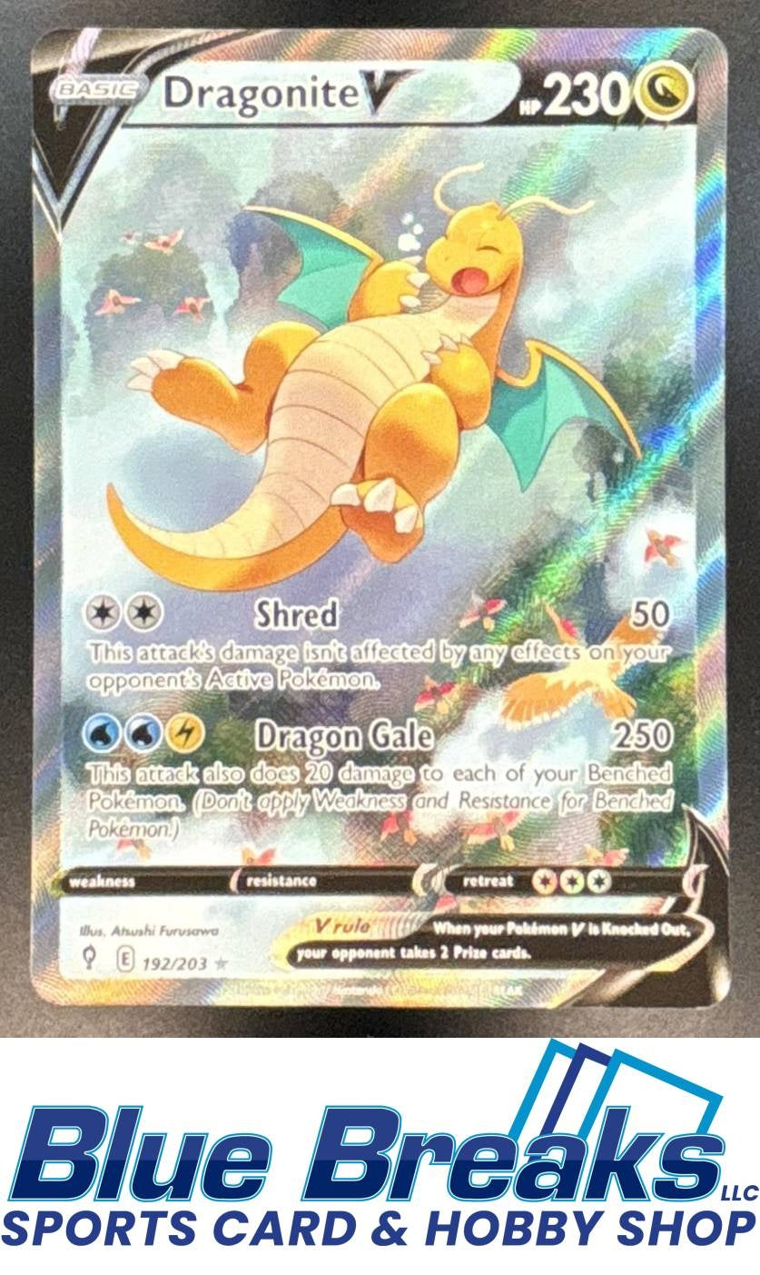 2021 Pokemon Sword & Shield Evolving Skies Dragonite V #192/203 Alternate Full Art