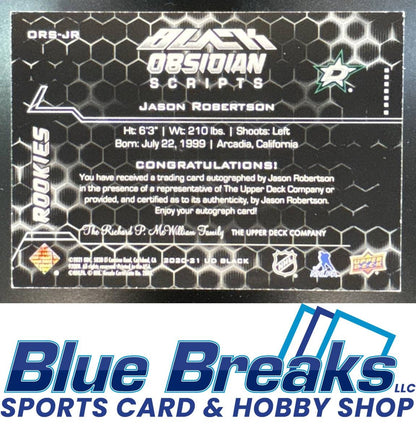 2021 Upper Deck SPx Jason Robertson #ORS-JR 2020 21 Update Auto