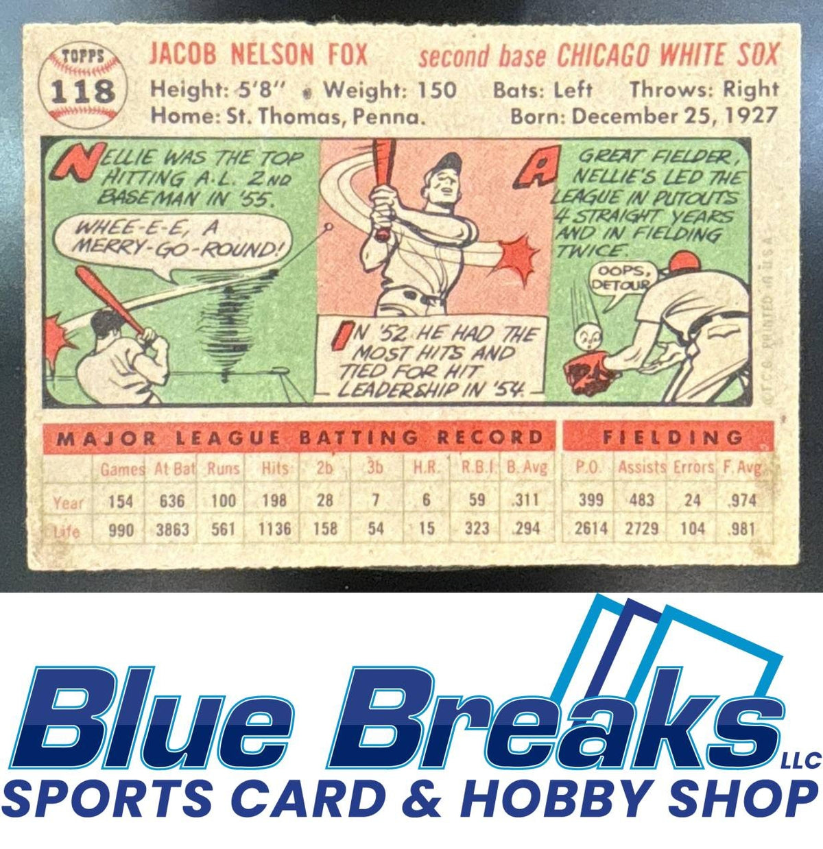 1956 Topps - Nellie Fox #118 White Sox